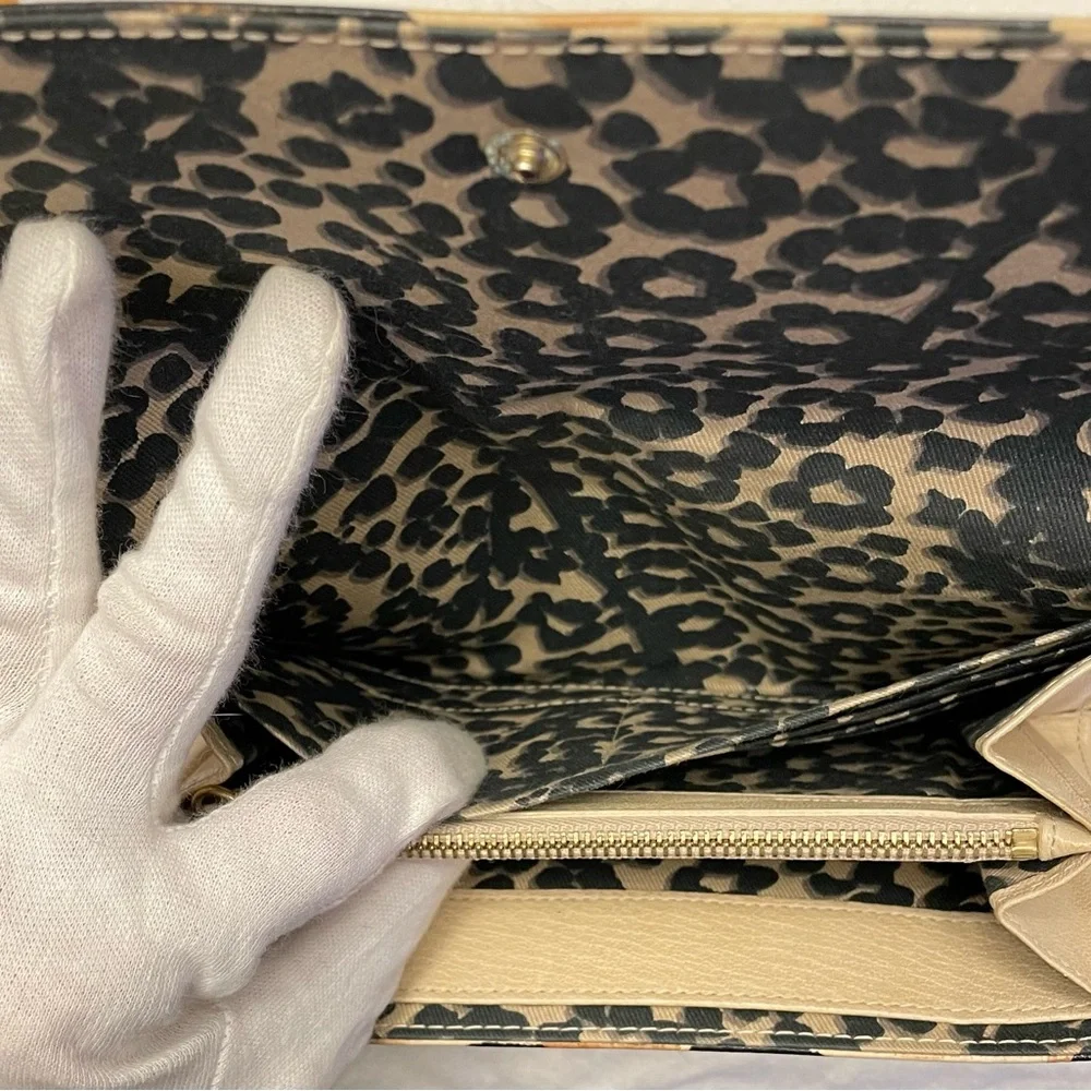 “See By Chloe” Authentic Vintage Leopard Print Long Wallet - Picture 9 of 16